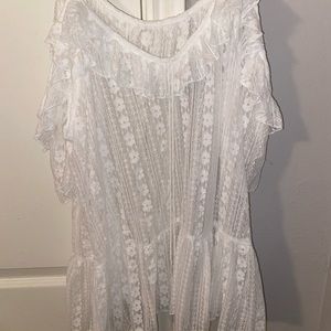 Shein white flowy top